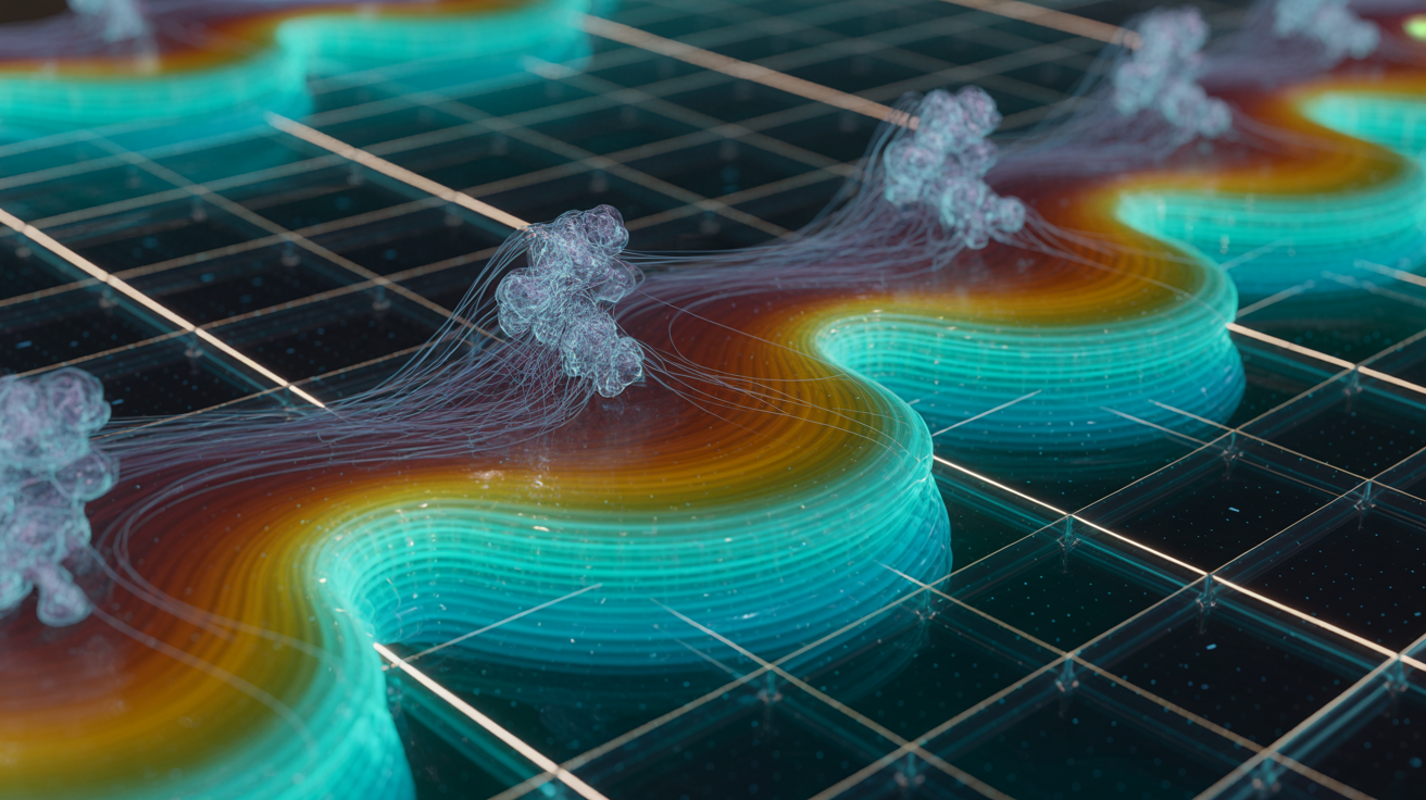 Abstract probability heatmap visualization